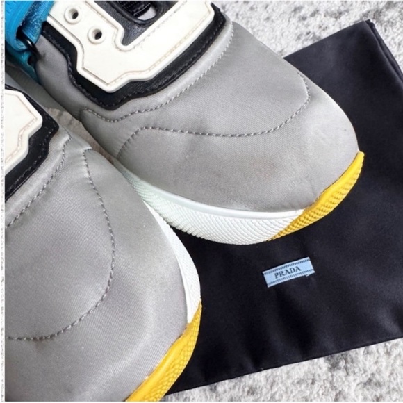 Prada sport soft nylon comfy colorbock sneakers tennis shoes - Picture 6 of 10